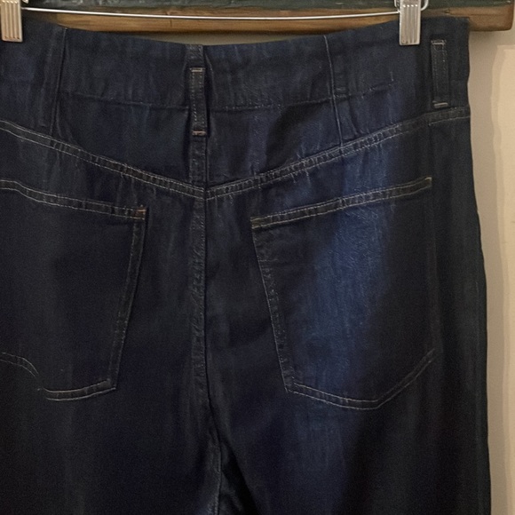2/$25 Uniqlo Dark Wash Relaxed Fit Cut Off Jeans Size 32 - Picture 12 of 16